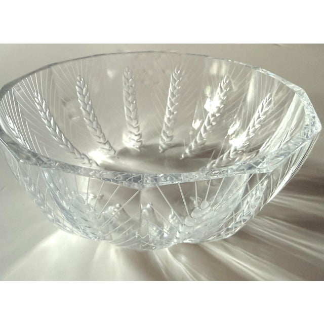 Signed Lalique France “Ceres” crystal bowl, part of the now-discontinued Ceres pattern introduced circa 1973. Twelve...