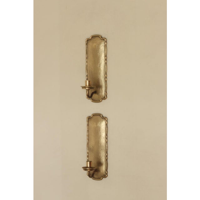 Metal Mid-Century Swedish Brass Sconces from Scandia, Set of 2 For Sale - Image 7 of 14
