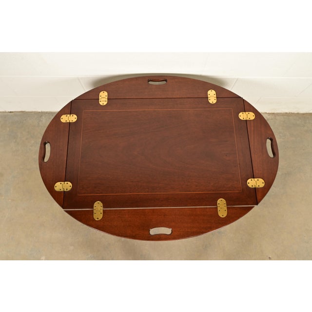 Henkel Harris Henkel Harris Georgian Carved Mahogany Butler's Coffee Table For Sale - Image 4 of 16
