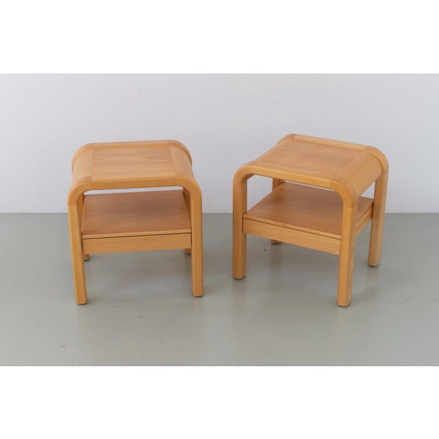 Danish Bedside Tables in Beech by Villy Nørgaard, 1980s, Set of 2 For Sale - Image 16 of 16