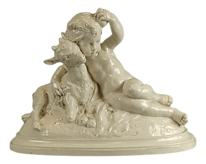 Antique Ceramic Sculpture by Badessi for Capodimonte, 19th Century