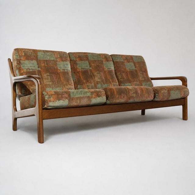 Vintage Three-Seater Sofa with Teak Frame, 1960s For Sale - Image 6 of 6