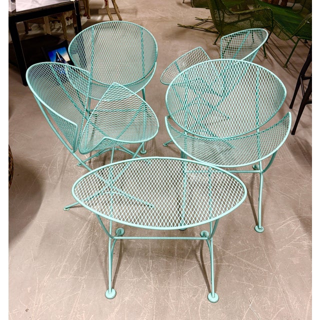 1960s 1960s Tempestini for Salterini set of Orange Slice Clamshell Chairs and Table, Attributed For Sale - Image 5 of 18