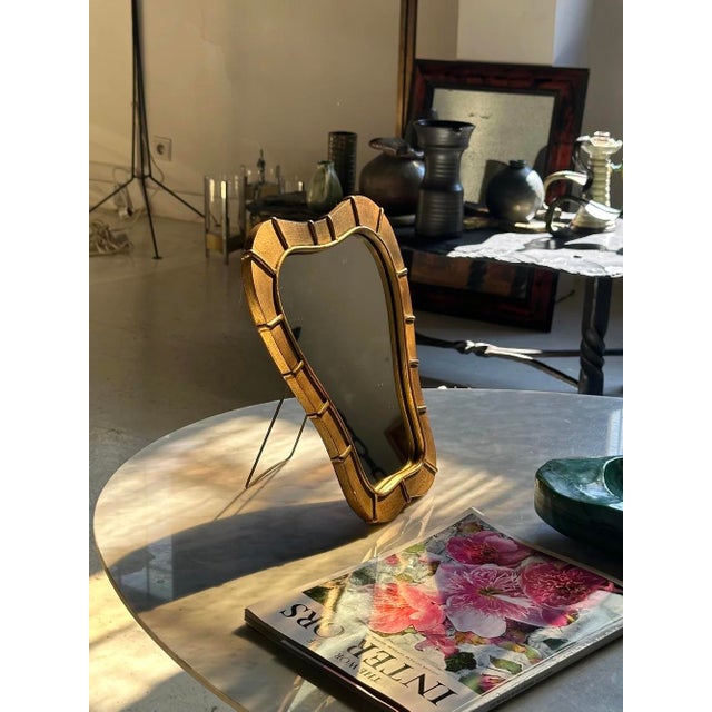 Italian Gilt Wood Table Mirror, 1950s For Sale - Image 4 of 7