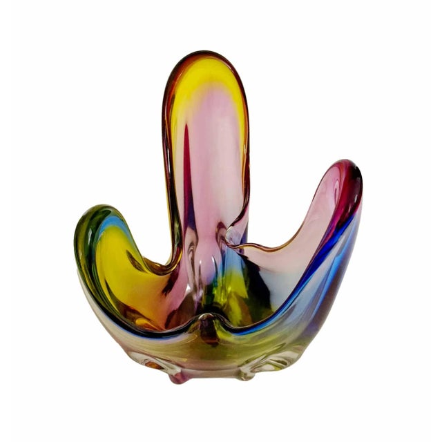 Japanese Murano Glass Vase - Kamei Osaka, Japan For Sale - Image 3 of 7