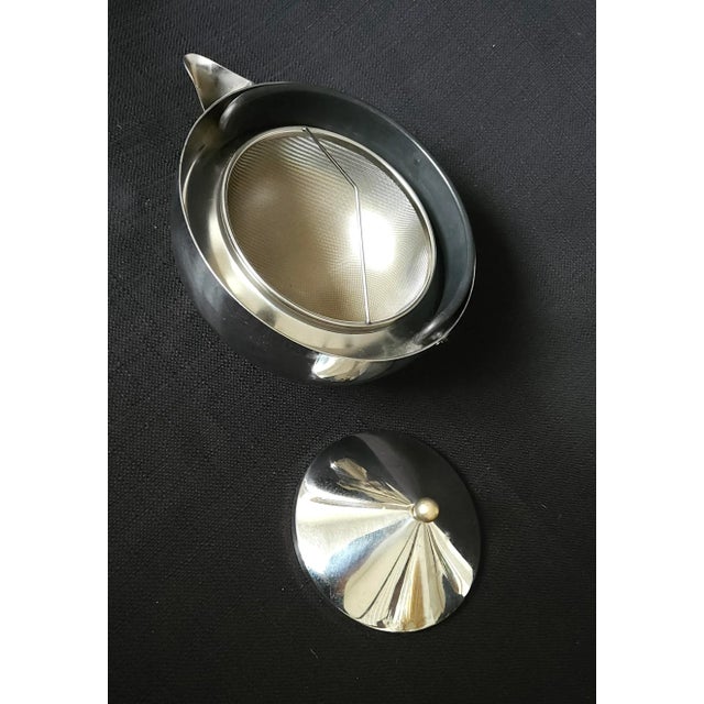 1980s Carsten Jorgensen for Bodum "The Tea Bowl" Stainless Steel Tea Pot For Sale In New York - Image 6 of 8
