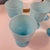 Glass 1930s Pretty set of 5 Morgantown Americana turquois blue opaline goblets // demi crystal // water / wine glasses // blue glasses For Sale - Image 7 of 7