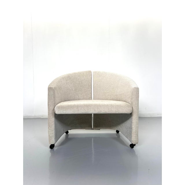 Mid-Century Modern Armchairs on Casters from Saporiti, Italy, 1970s, Set of 2 For Sale - Image 3 of 8