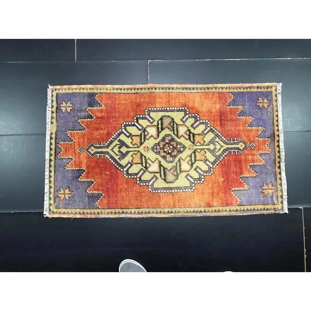 Handmade Wool Rug, 1960s For Sale - Image 6 of 6