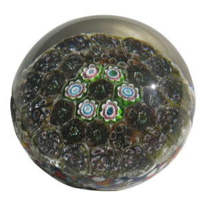 Paperweight Vintage Millefiori Art Glass Hand Made