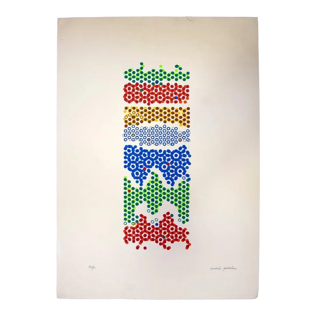 Mario Padovan, Precious Reflections, Original Screen Print, 1970s For Sale
