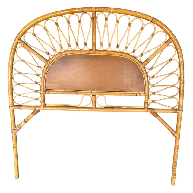 1960s Vintage French Headboards in Bamboo and Rattan, 1960s, Set of 2 For Sale - Image 5 of 6