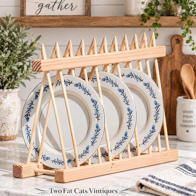 Inspired by the timeless utility of early European country kitchens, our hand-crafted wooden plate racks are designed to...