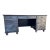 Restoration Hardware Annecy Metal Wrapped Zinc Tanker Desk With Patina For Sale