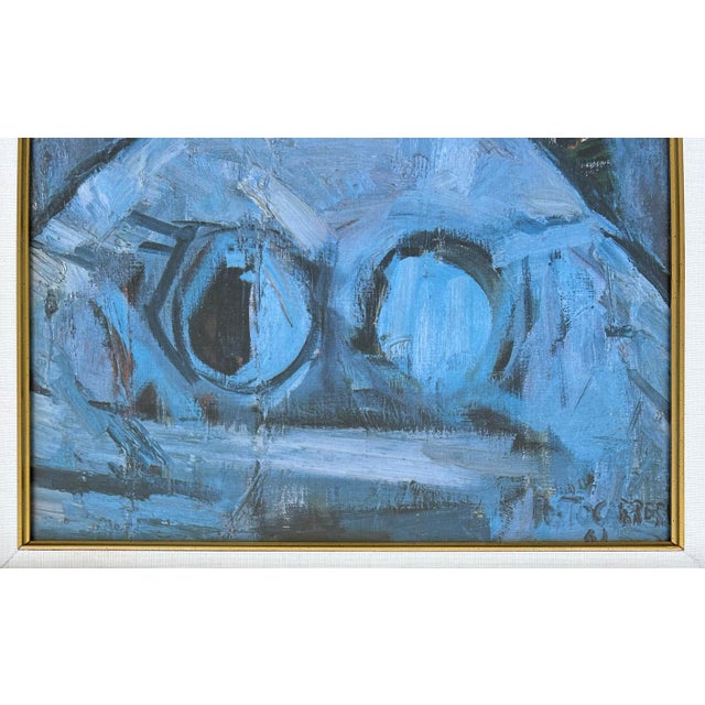 Mid-Century Modern 1960s Rene Portocarrero Print of a Portrait of a Woman Titled "Flora", Framed W/Glass For Sale - Image 3 of 5