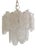 Vintage Clear Murano Glass Leaf Chandelier in Chrome, 1970s For Sale