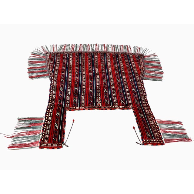 Vintage Turkmen Handwoven Horse Cover Blanket, 1920s For Sale - Image 6 of 18