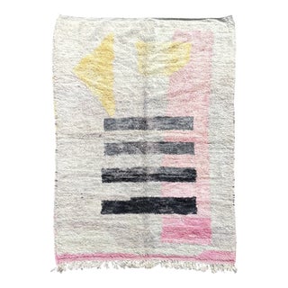 Boujad Moroccan Berber Wool Rug with Abstract Geometric, 2010s For Sale