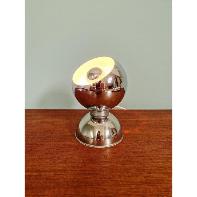 Vintage Eyeball Lamp in Chromed Metal by Goffredo Reggiani for Reggiani, 1970 For Sale - Image 9 of 13