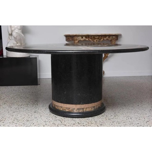 Maitland - Smith Marble Dining Set Maitland-Smith Attrb Table & 6 Chairs 1980s Neoclassic For Sale - Image 4 of 13