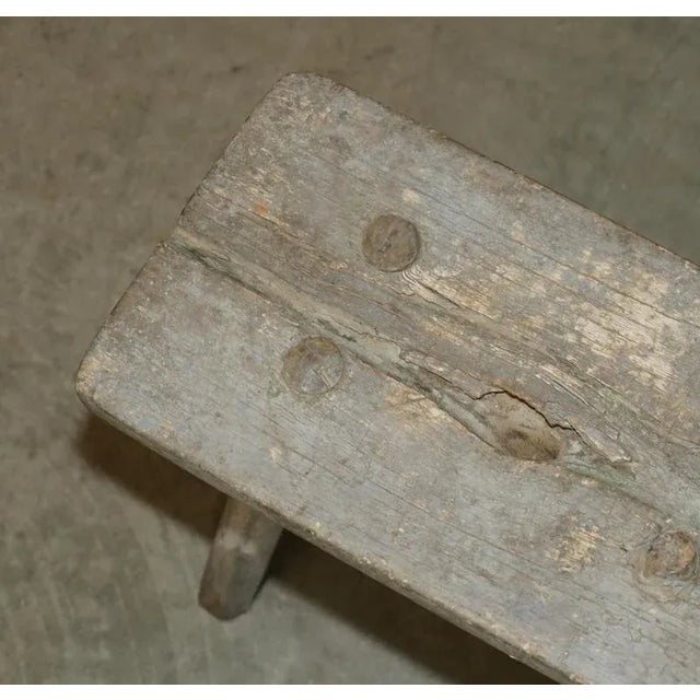 1900 - 1909 Small Antique Milking Dairy Stool, 1900 For Sale - Image 5 of 11