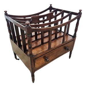 Victorian Newspaper Rack in Oak