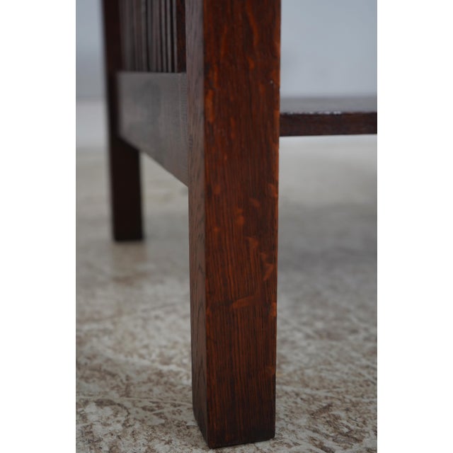 Brown Stickley Antique Arts & Crafts Mission Oak Table For Sale - Image 8 of 15