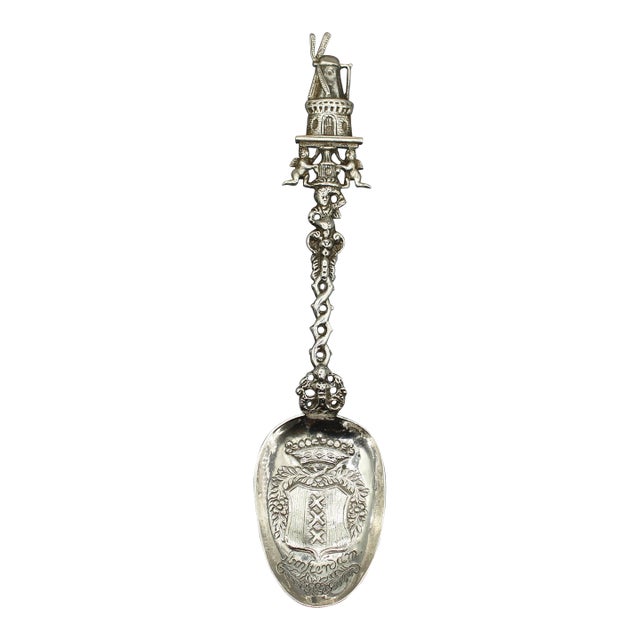 Pre-1953 Amsterdam 833 Standard Silver Souvenir Spoon For Sale