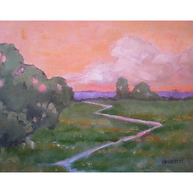 Meadow Stream Lynne French California Landscape 11x14 Painting For Sale - Image 4 of 4