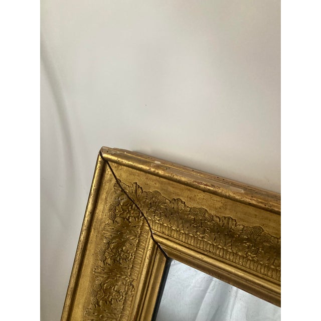 Victorian Gilt Wall Mirror with Frame Decorated with Moulded Gold Foliate Patterns, 1890s For Sale - Image 9 of 13