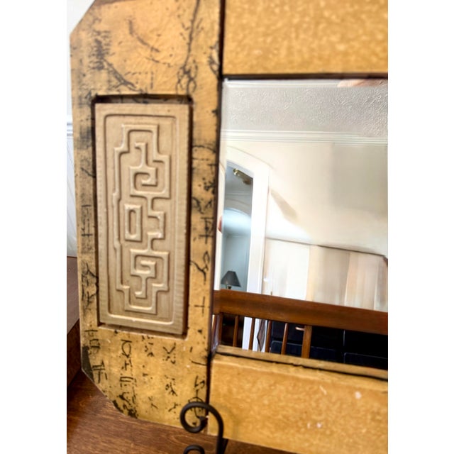 Hollywood Regency Mirror With Greek Key Motif For Sale - Image 10 of 12