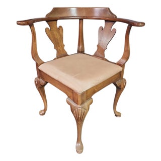 Vintage Statesville Chair Company Queen Anne Corner Chair For Sale