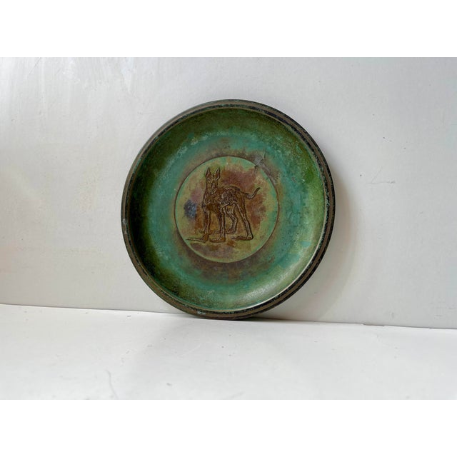Art Deco Great Dane Bronze Dish by Holger Fridericias, 1930s For Sale - Image 8 of 8