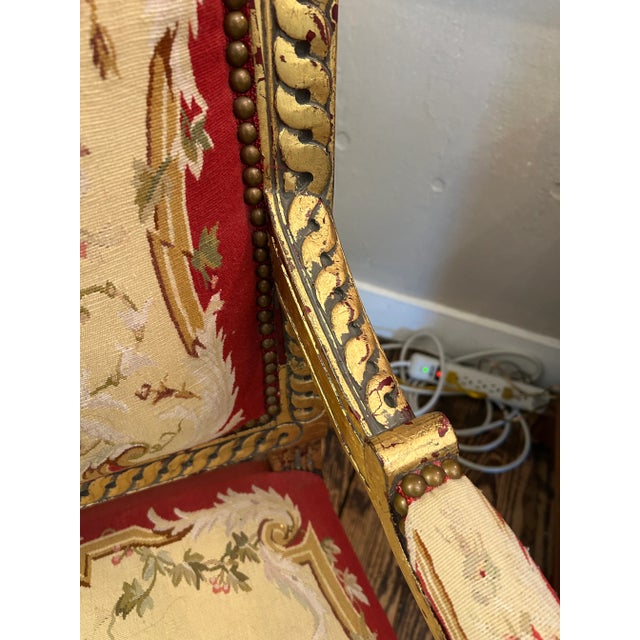 Giltwood & Tapestry Armchair For Sale - Image 11 of 16