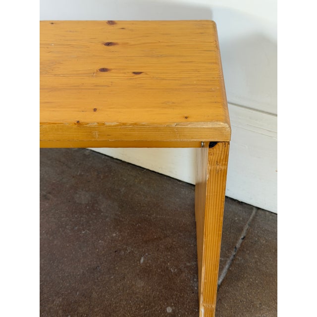 Vintage 1970’s Charlotte Perriand Pine Bench For Sale - Image 10 of 16