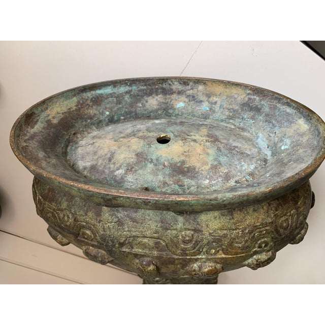 Chinese Archaistic Bronze Vase, Circa 1900 Shang Dynasty Style Gu Vessel For Sale - Image 14 of 18