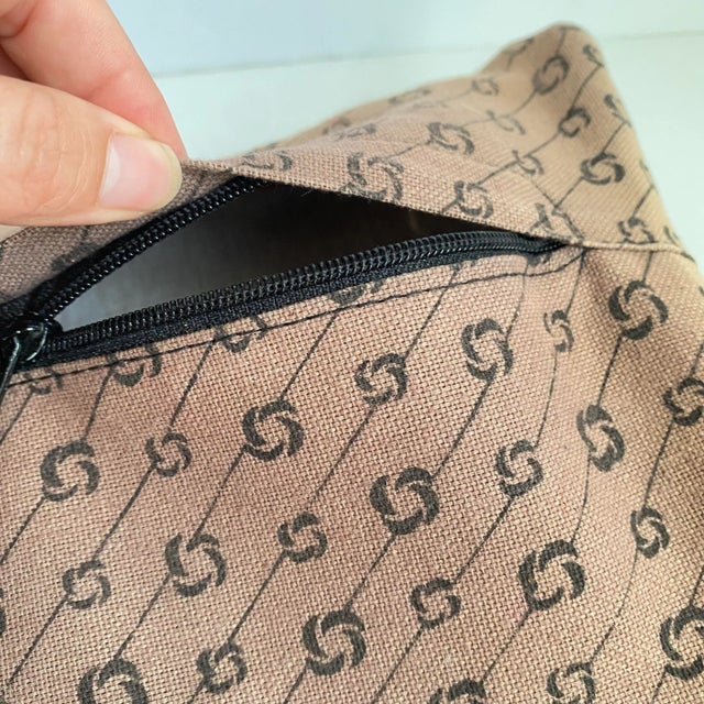 Brown Vintage Kilim Rug Pillow Cushion Cover Moroccan Style Aztec Print Textile For Sale - Image 8 of 10