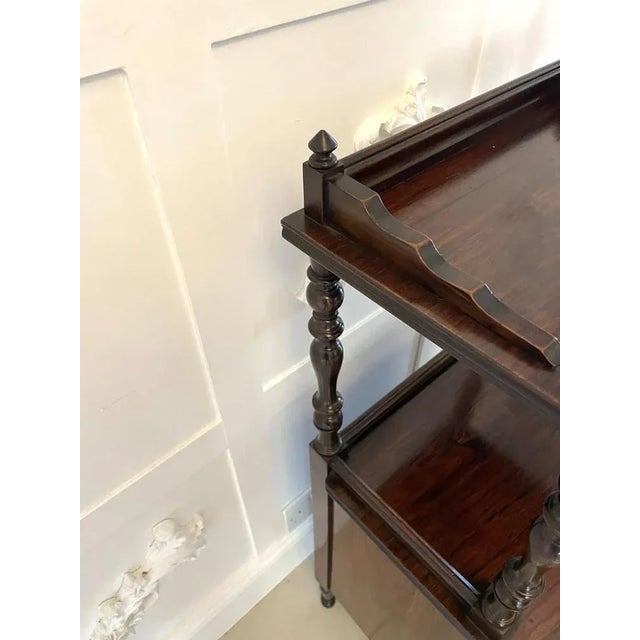 Brown Antique Victorian Rosewood Marquetry Inlaid Coal Box, 1880s For Sale - Image 8 of 11