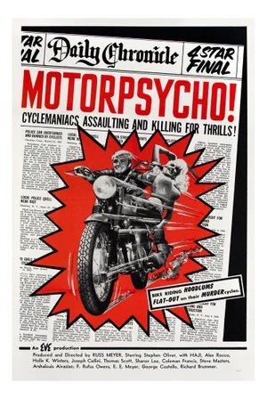 Motorpsycho Original Vintage US One Sheet Movie Poster, 1965