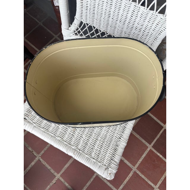 Art Deco 1980s Toile Cache Pot For Sale - Image 3 of 5