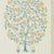 Sanderson Anaar Tree Wallpaper in English Grey/Woad - a Sample For Sale