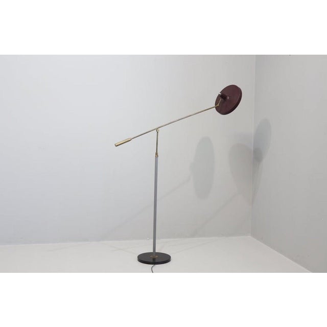 Metal Monumental Adjustable Floor Lamp by Sarfatti for Arteluce, 1952 For Sale - Image 7 of 17
