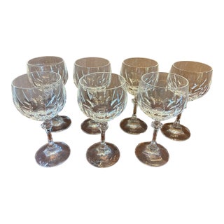 Late 20th Century Schott Zwiesel Crystal Wine Glasses - Set of 7 For Sale