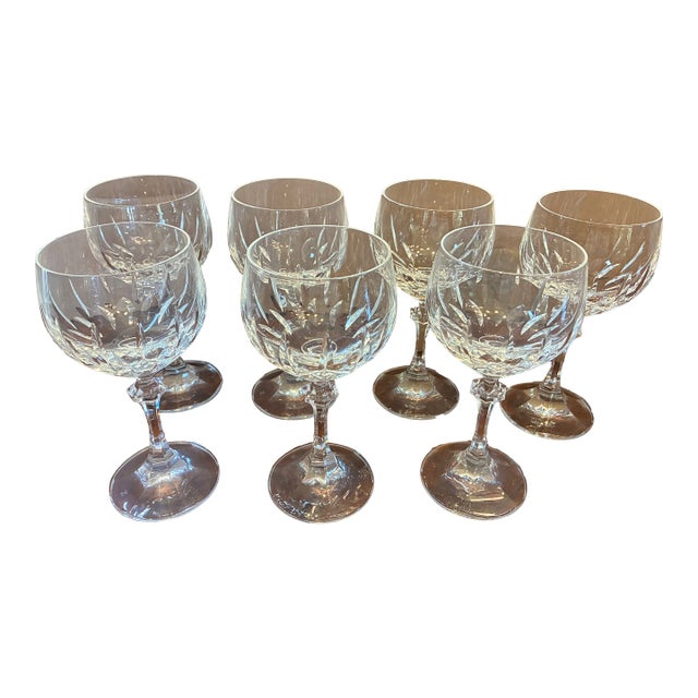 Late 20th Century Schott Zwiesel Crystal Wine Glasses - Set of 7 For Sale