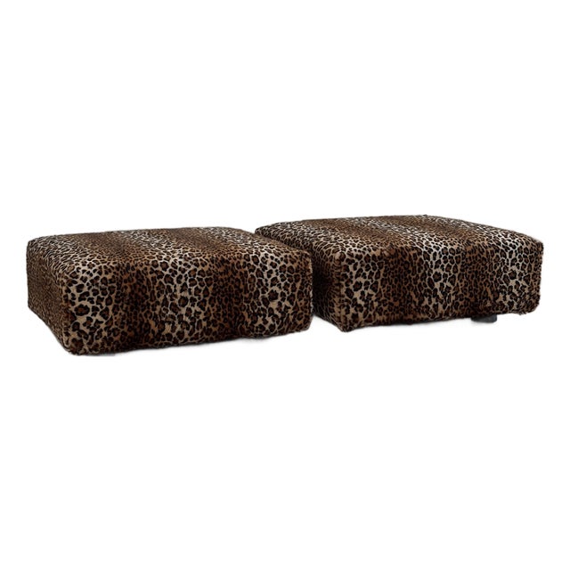Large Ottomans from Arflex, Italy, 1970s, Set of 2 For Sale