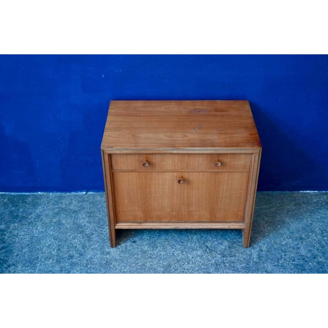 Vintage Bedside Table in Two-Tone Wood, 1950s For Sale - Image 10 of 18