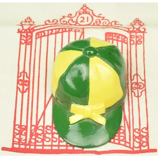 *"21" Club bar cloth sold separately* Green/ Yellow 3 1/2"L x 1 3/4"H