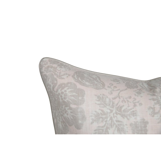 Traditional Blush Peony Linen and Silk Pillow Covers 22x22, a Pair For Sale - Image 3 of 5