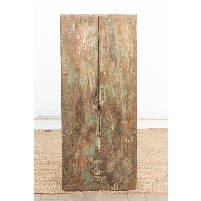 Antique Verdigris Teak Takhat Coffee Table For Sale - Image 11 of 12