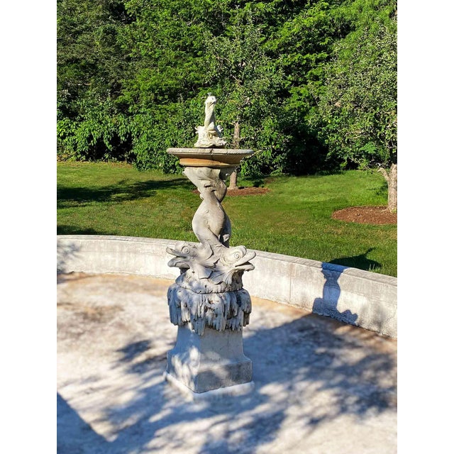 Antique Marble Fountain - Italian Carrara Marble For Sale In New York - Image 6 of 7